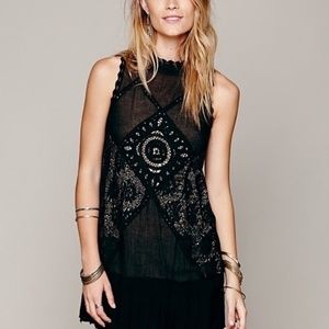 FREE PEOPLE One Angel Lace Mini Dress